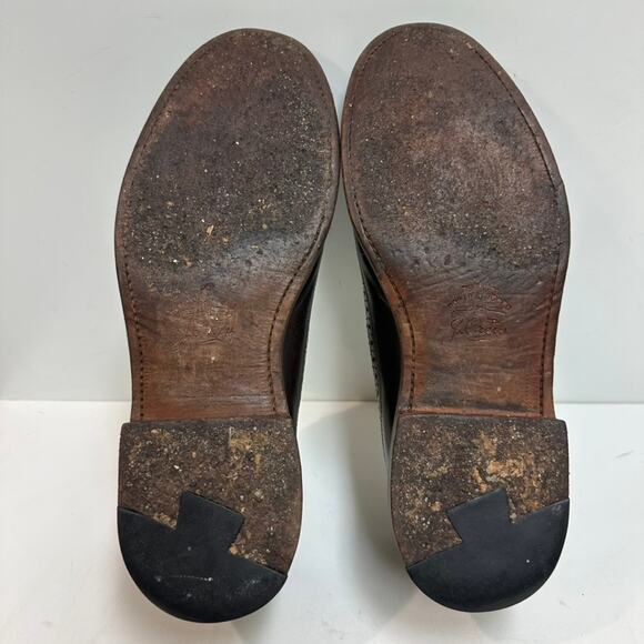 VERY GOOD Grant Stone x J. Crew Ludlow Longwing Wingtip Derby Brown Leather 10